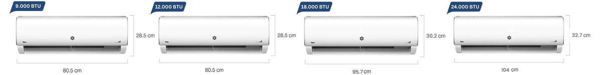 Rota Seal İnverter Klima Ölçüleri
